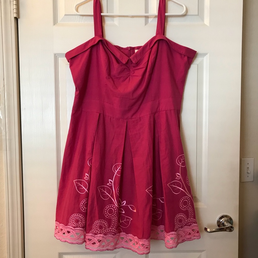 Bettie Page Clothing Think Pink Pin-Up Dress 3X